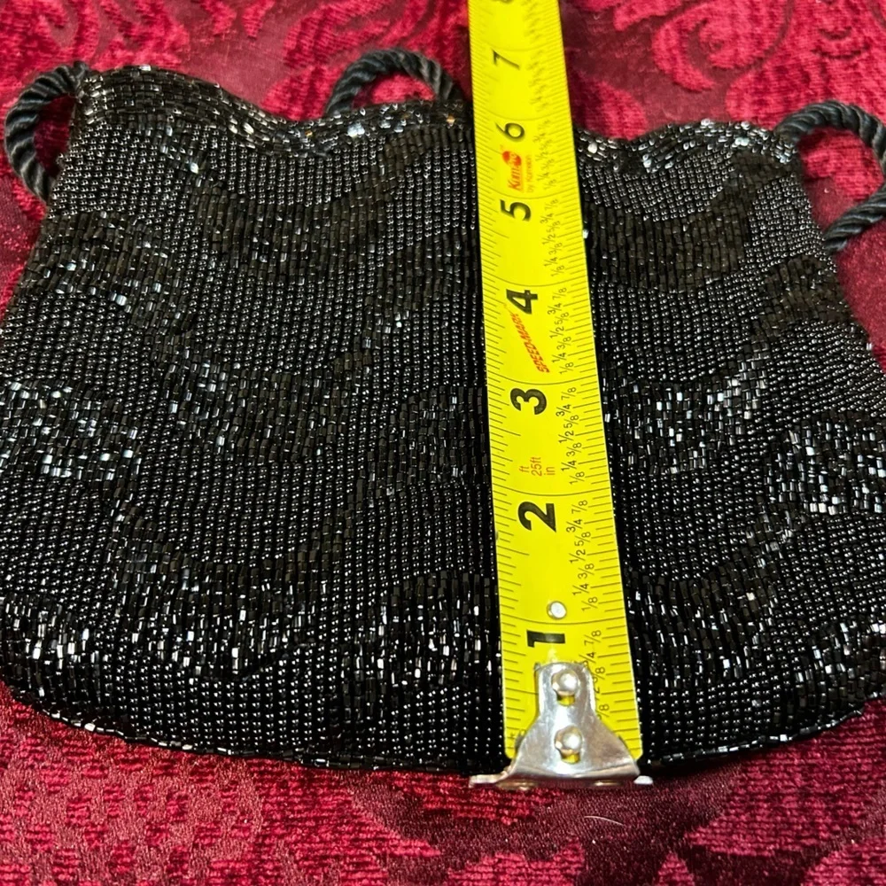 Elegant Black Beaded Evening Bag